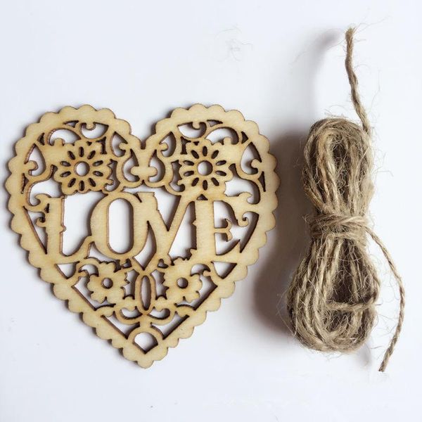 

10шт love heart wooden приукрашивания crafts щепа diy висячие украшения скрапбукинг брак свадебные украшения wmtkod loveshop01