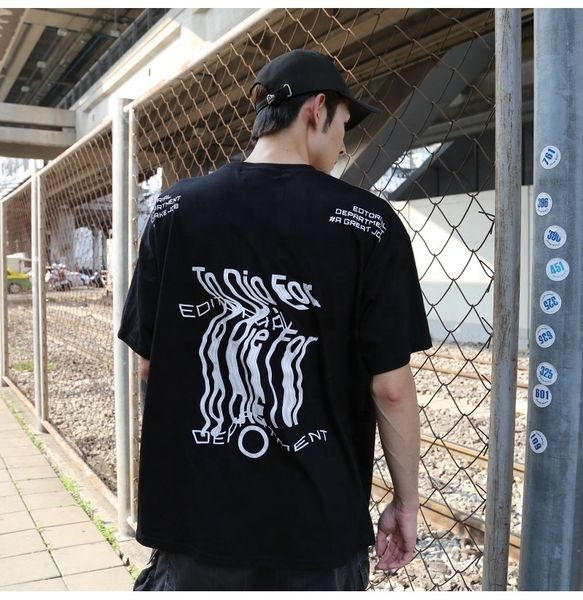 

latest 3d design with printed oversize stock t-shirt
