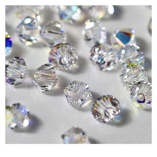 

150pcs different size clear crystal be spacer loose beads for jewelry making diy beading accessories m 4mm 5mm qylhdd