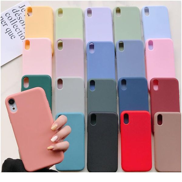 

sile soft case for iphone 12 11 pro max xs se2 x xr 6 6s 7 8 plus candy colo bbyrfp