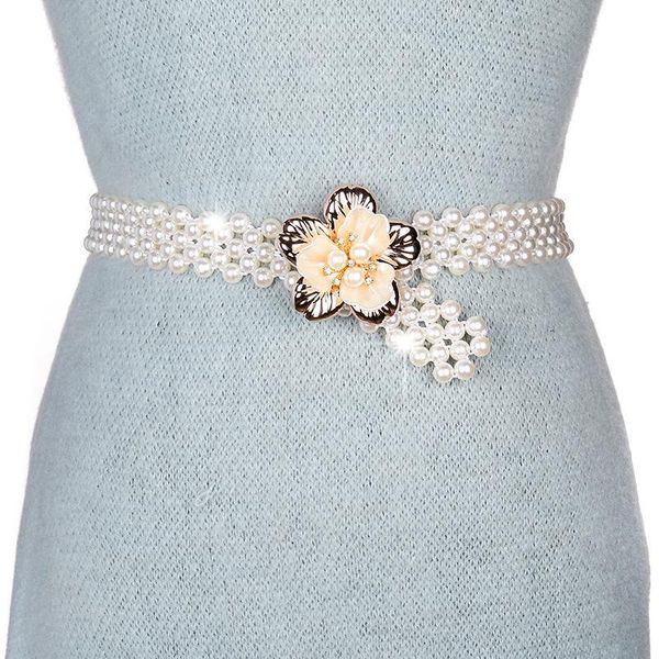 

ladies waist belt white beading sashes women fashion trending for dresses skirts blouse clothes beaded elegant waistband, Black;brown