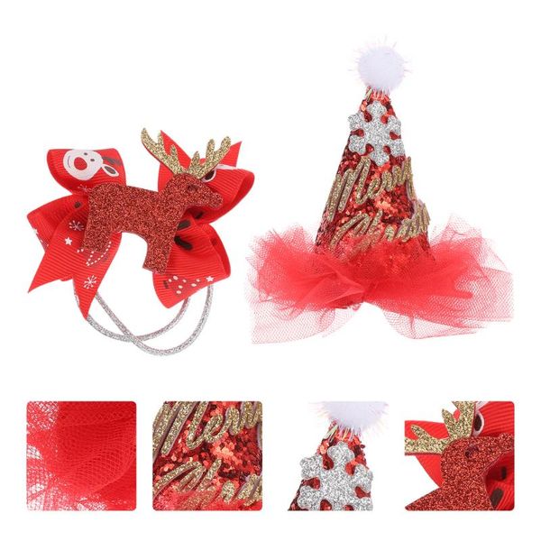 

christmas decorations 2pcs decorative lightweight novel durable practical hair headdress pins kids toddlers girls