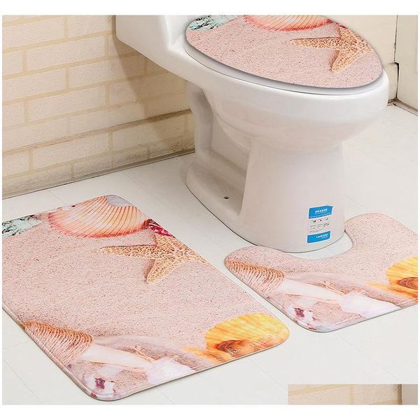 

modern simplicity style bathroom floor mat 3 pcs set, anti-skid mat for bathroom, bath room car qylyaj bwkf