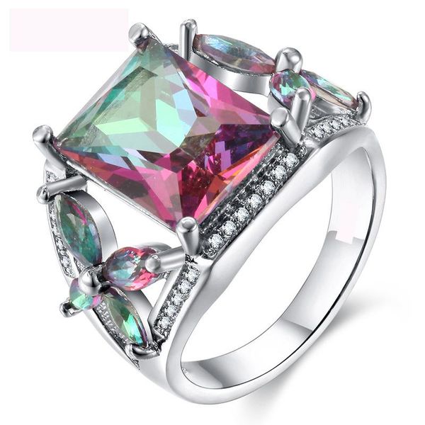 

wholesale new colorful female fashion jewelry creativity rings jewel girl ring wedding party birthday feminine gifts for women, Silver