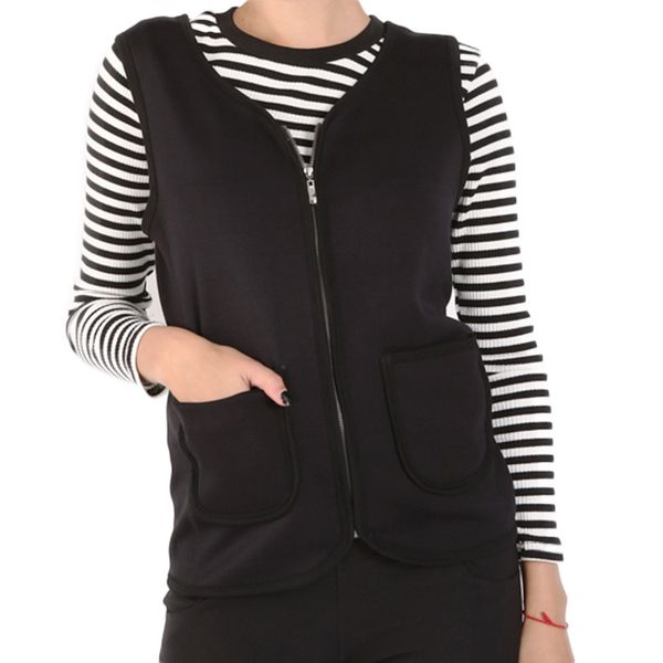 

Plus Size Cashmere Vest Women and Men Thickening Zipper Pockets Cardigan Soft Warm Waistcoat 7XL Winter Coat Large Size Clothing, Women black