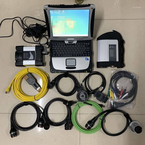 

2in1 used lapcf19 4g auto diagnosis programming tool mb star c4 sd connect c4 icom next wifi diagnosis v09/2020 software1