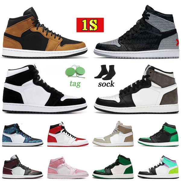 

authentic new jumpman 1 1s mens womens basketball shoes rebellionaire wheat suede twist shadow light smoke grey fragment x tvs sneaker desig