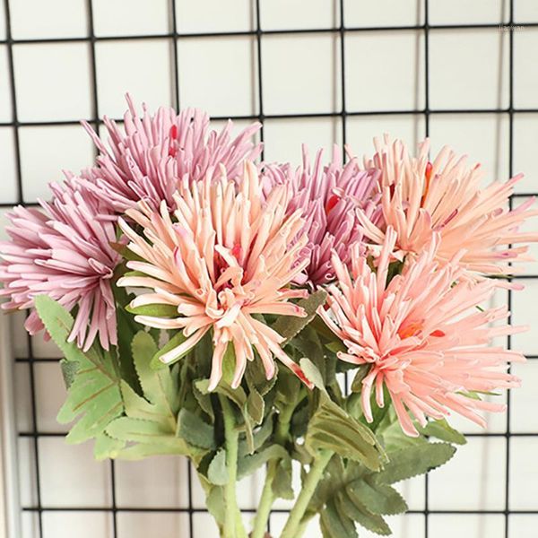 

crab claw chrysanthemum simulated flower artificial plants false flowers living artificial flowers bouquet for decoration1