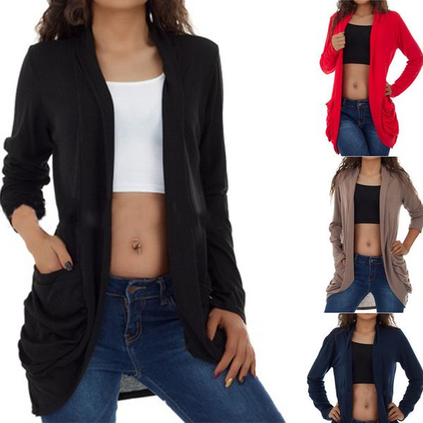 

women thin cardigan sweater cotton pocket long sleeve open stitch overcoats loose sweaters tunic female casual femme 201030, White;black