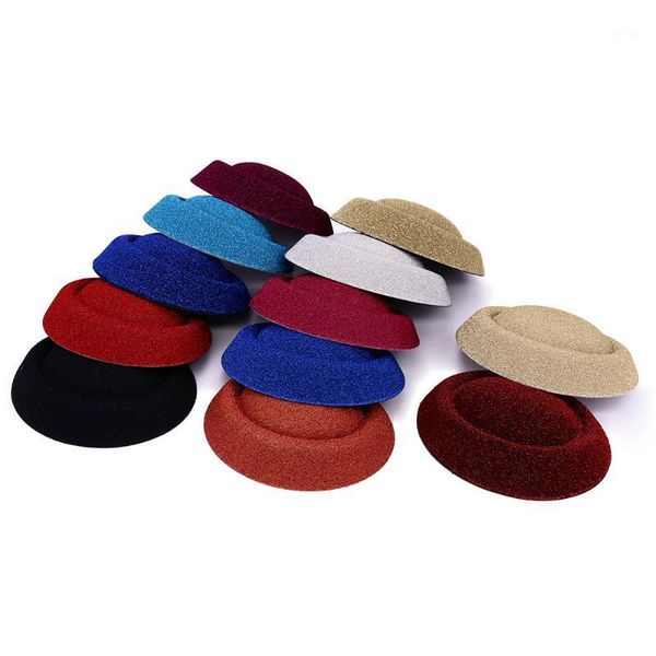 

party hats 16*13.5*3.5cm bilingbiling fascinator millinery base mini glitter diy hair 4piece/lot1