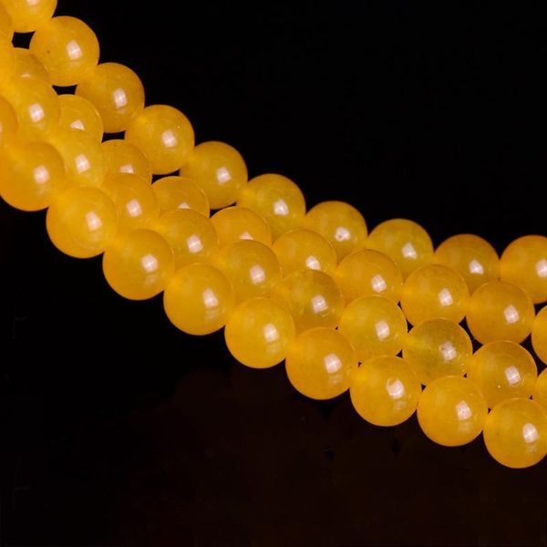 

1strand lot 4 6 8 10 12 mm yellow quartz crystal stone round beads loose spacer bead for jewelry making diy necklace bracelet h bbyioj