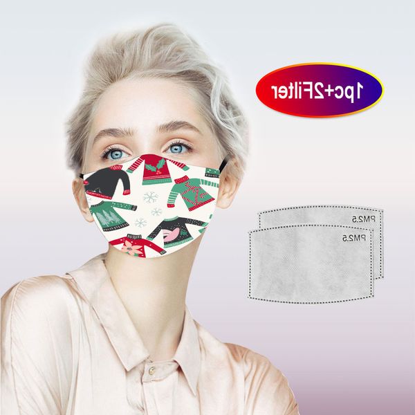 

ear-mounted pattern new 4@ new party style multicolor windproof cotton snowman santaclaus christmas mask