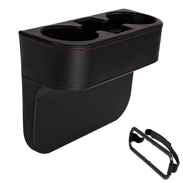 

car seat gap filler upgraded leather storage box console side sundry beverage storage box plus a car tissue clip