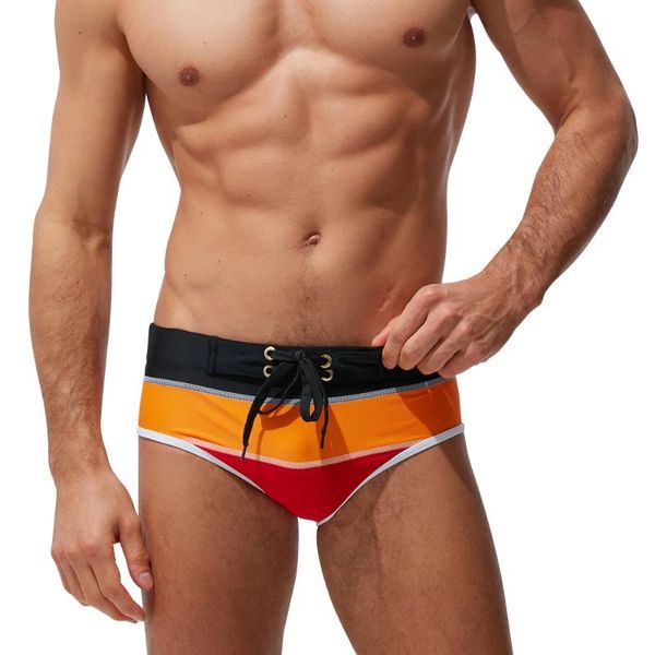 

man stripe briefs beachwear thongs low waist swimwear male trunks men lingerie comfortable mens bandage gradient shorts, White;black