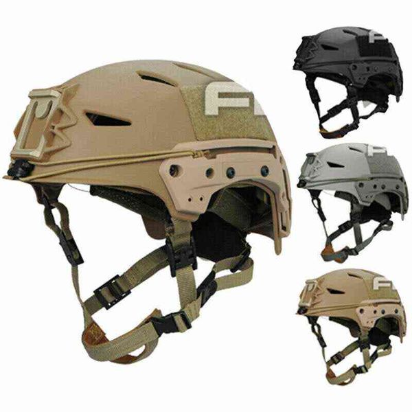 Casco tattico MIC FTP BUMP EX Airsoft Simple System Nero/Sabbia/Grigio W220311