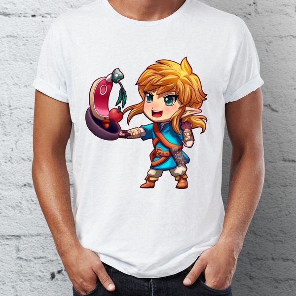 

мужская футболка дыхание дикой ссылки кулинария параплан смешных zelda tee спорт с капюшоном hoodie