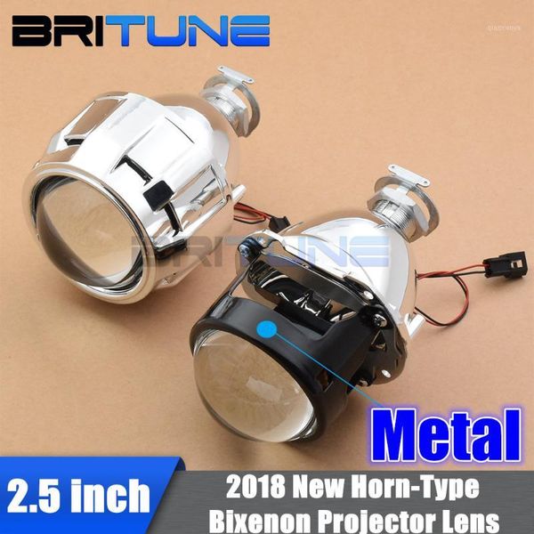 

2.5'' pro-hl wst h1 bixenon projector lens for h4 h7 car headlight retrofit w/wo gatling gun shrouds silver/black full metal kit1