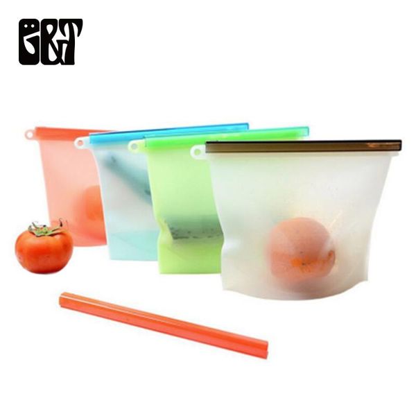 

food savers & storage containers silicone fresh bag reusable vacuum sealed er slide lock /sandwiches/ marinades bags kitchen tool