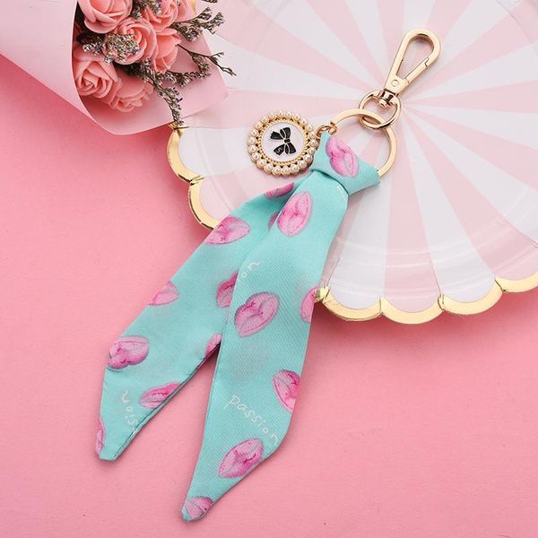 

fashion scarves key chain bowknot exquisite decoration silk tassels keychains women bag charm pendant eh107 h bbyail, Silver