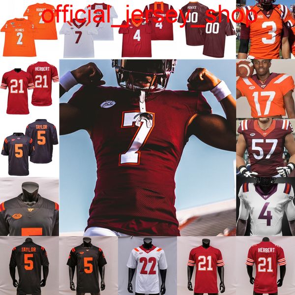 NCAA College Virginia Tech Hokies Football Jersey Michael Vick Tre Turner Braxton Burmeister Holston Raheem Blackshear Tyjuan Garbutt Amare