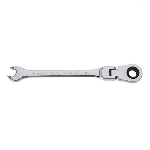 

1pc flexible head ratchet metric spanner open end and ring wrenches tool1