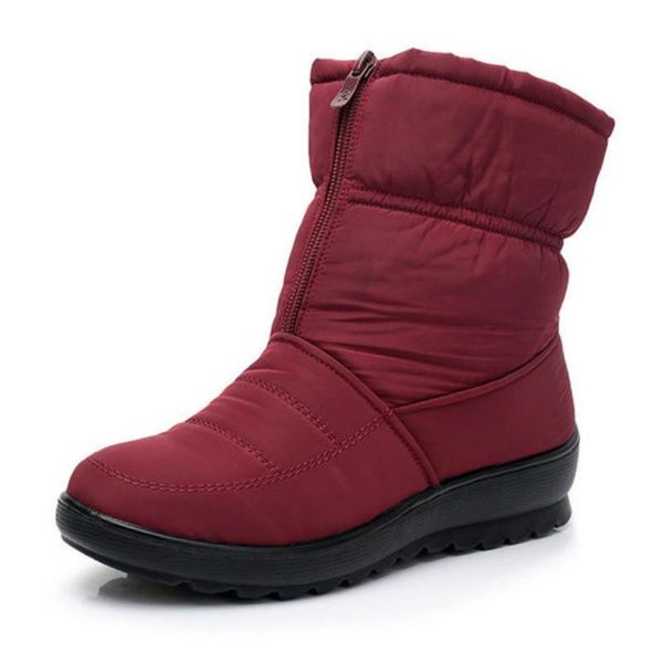 

winter new mother snow boots womens thick warm waterproof classics boots woman fashion casual plus size non-slip plush shoes, Black
