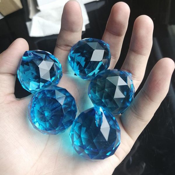 

10pcs 30mm color crystals ball diy crystal pendants for chandeliers accessories glass suncatcher crystal prisms lamp parts decor h jlldug