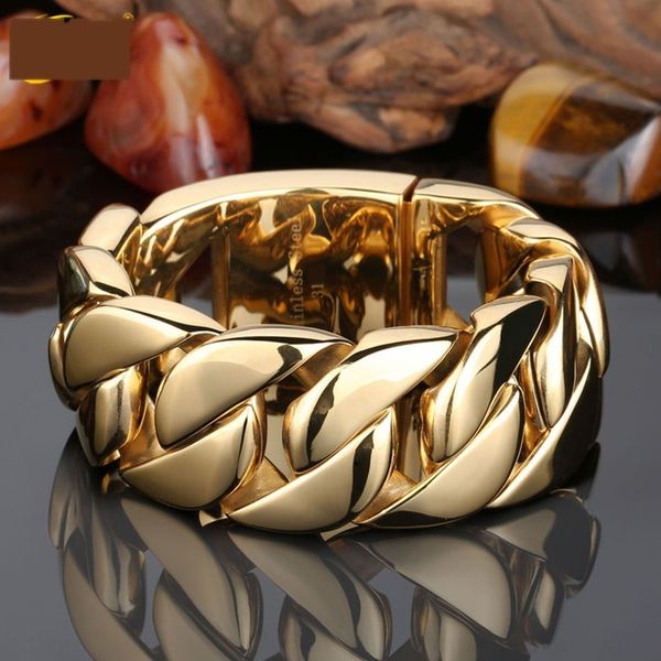 

baqi new accessories gold-plated thick fashion atmosphere men's baqi titanium steel new bracelet braceletaccessories braceletgold-plate, Golden;silver