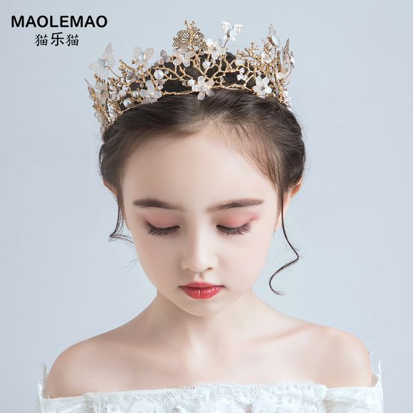 

headdress children princess child crown party lovely korean version show dress hairdressing, Silver