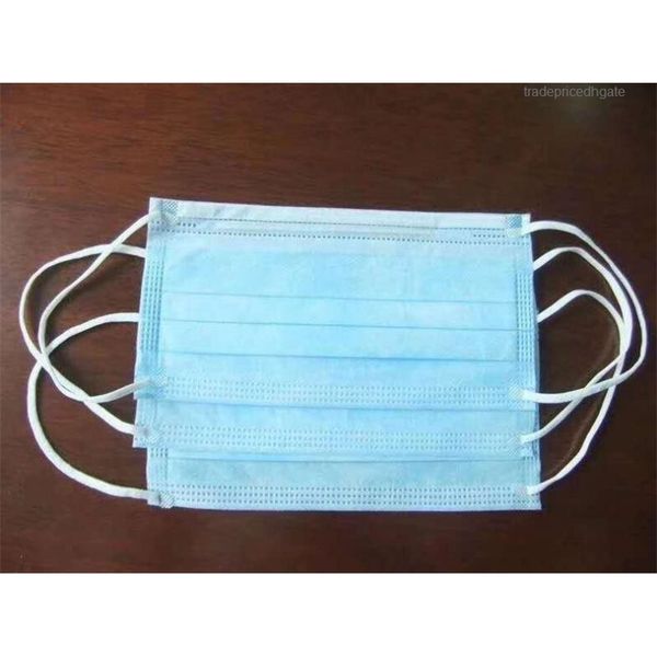 

mouth earloop layer 2020disposable 3 masks cover face 3ply non-woven disposable dust mask soft breathable outdoor party pack of 50