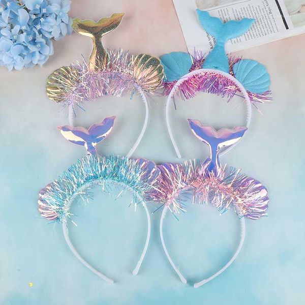 

glittered tail headband hair accessories christmas party decor gift for kids hairband1, Slivery;white