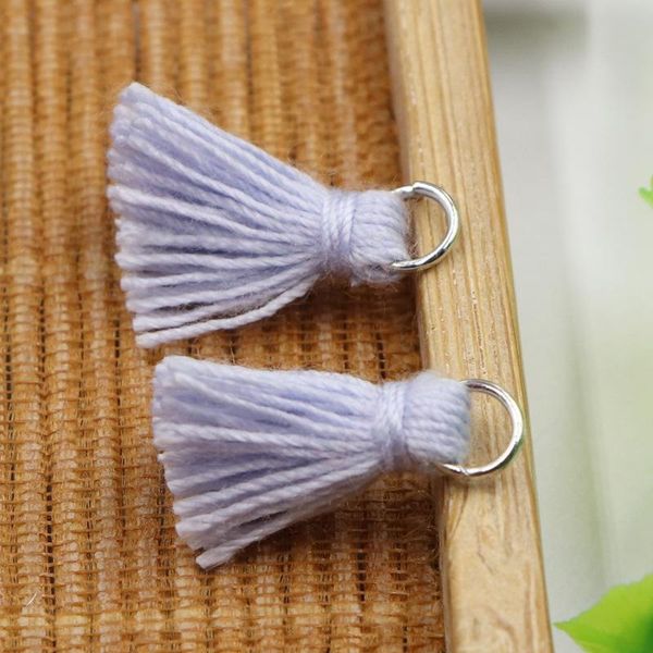 

20pcs 1.5cm metal ring mini cotton thread tassels diy craft earring clothes curtain jewelry decor accessories small fringe trim h wmtxwz