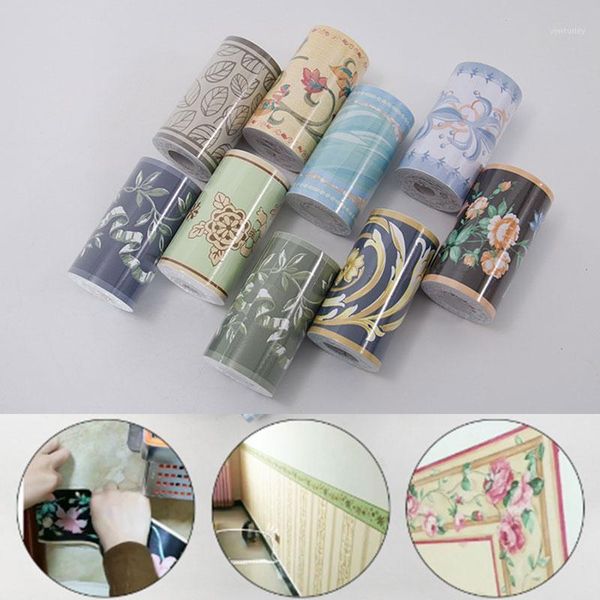 

wall stickers waterproof pvc self-adhesive 3d sticker kitchen bathroom kicking line waistline wallpaper removable home decor1