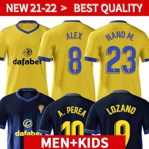 

2020 2021 cadiz soccer jerseys cádiz cf camisetas de fútbol 20 21 lozano alex bodiger juan cala camiseta a liga men + kids football shirts, Black;yellow