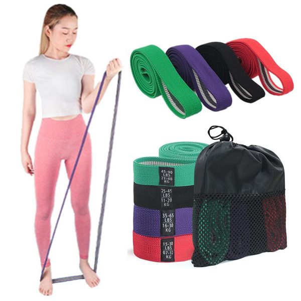 

yoga strap belt fabric elastic resistance bands set for pull up exercise body stretching powerlifting home gym fitness equipment