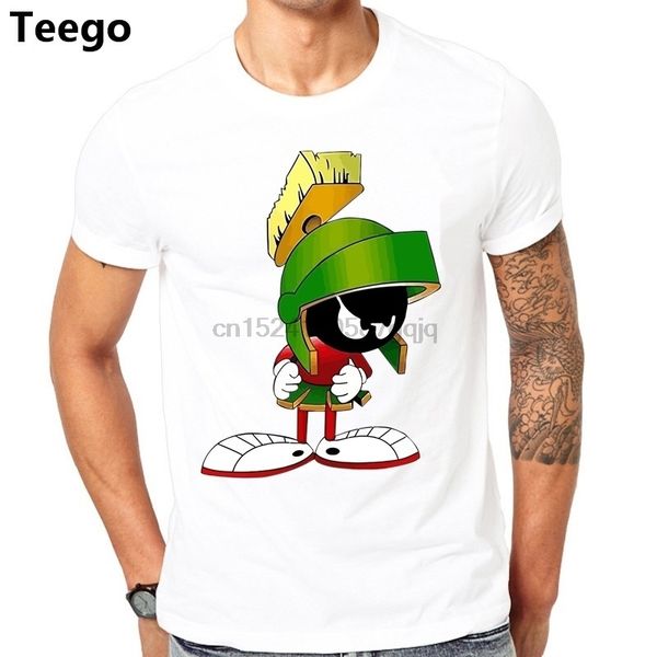 

funny cotton loose shirts men's marvin the martian men's graphic short sleeve homme shirts hoodie designers t shirts sweatshirt