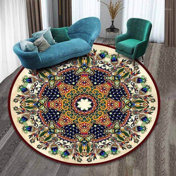 

carpets living room bedroom carpet floor mat mandala ethnic style rug round bed breakfast el coffee table cushion sofa blanket1