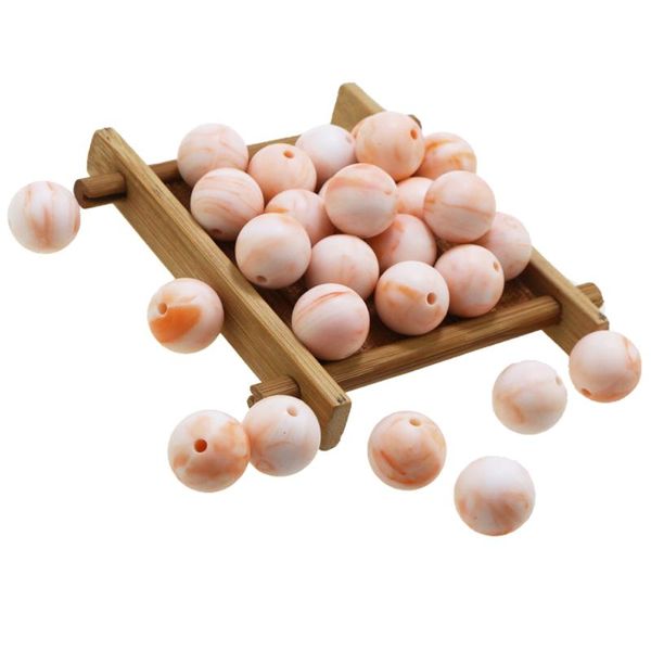 

silicone beads 10mm bpa 15mm round marble colors silicone teethers 100pcs beads for pacifier diy set loose 12mm