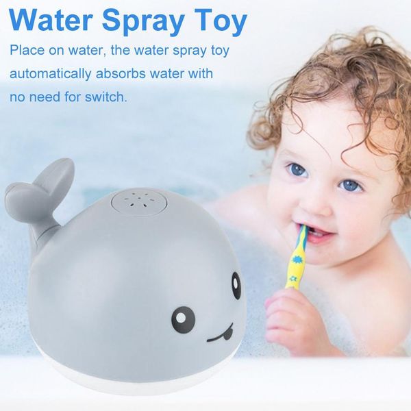 

cute water spray ball matic induction whale baby bathroom bath light music water spray toy matic water absorption wmtqjt yyysports