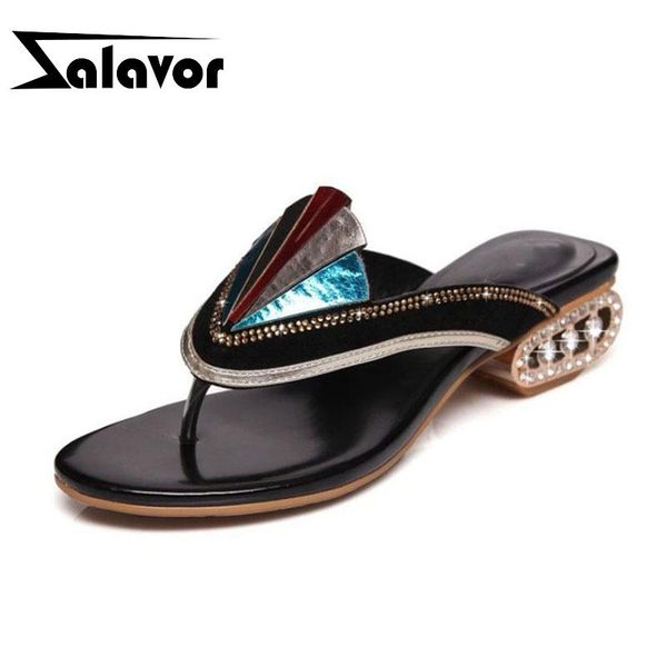

dress shoes zalavor bohemia women real leather flats sandals beading mixed color bowknot flip flops summer beach slipper size 34-39, Black