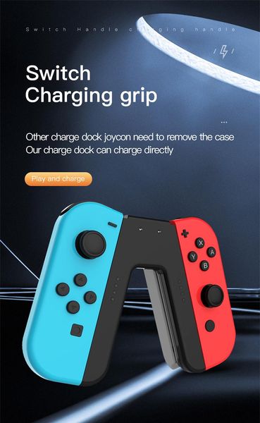 

game controllers & joysticks joy con charging grip for switch, portable switch controller charger accessories