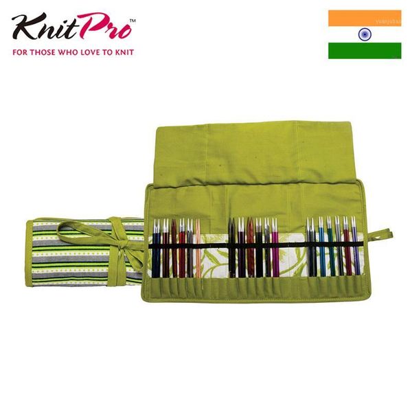 

knitpro greenery knitting needle bag for five types storage1, Black