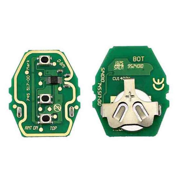 

2pcs lot ews remote control circuit board pcb 3 button 315mhz 433mhz remote key