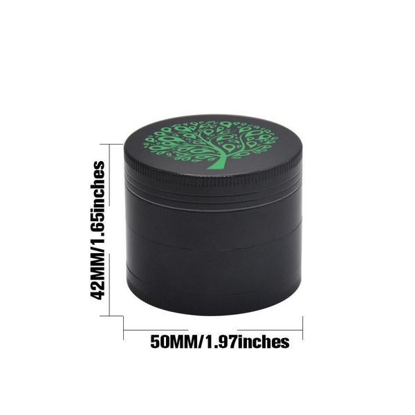 

lucky tree pattern tobacco grinders dia. 50mm 4 layers cartoon style metal dry herb grinder spice pepper crushe jlltpb bdegarden