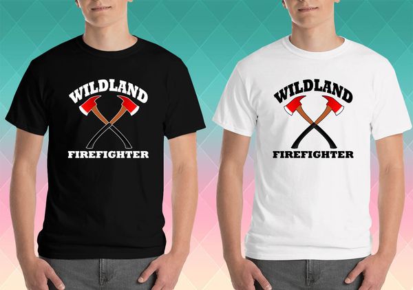 

wildland fire fighter men's black white t-shirt t shirt for man 2020 sport hooded sweatshirt hoodie