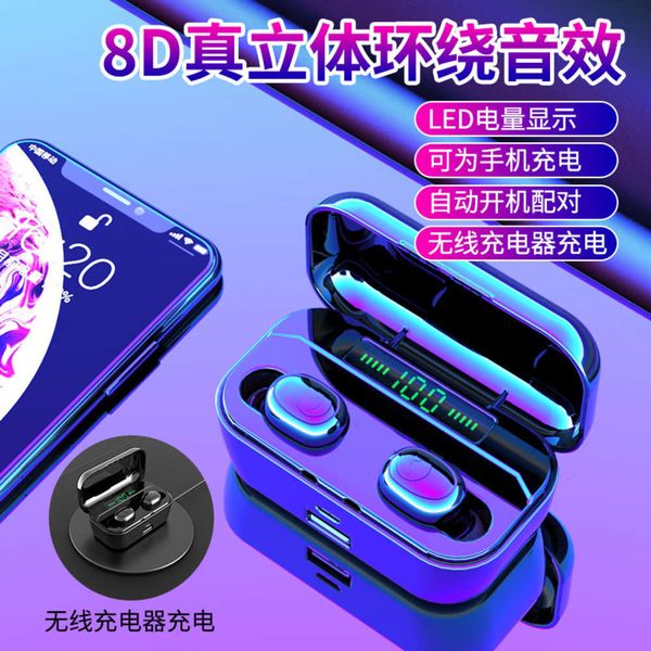 

new wirels bluetooth headset g6s mini 5.0 stereo binaural call led display with charging