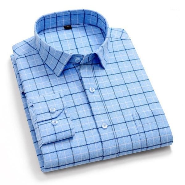 

men's shirt spring and autumn men's cotton checked shirt fashion long-sleeved slim high-end business casual1, White;black