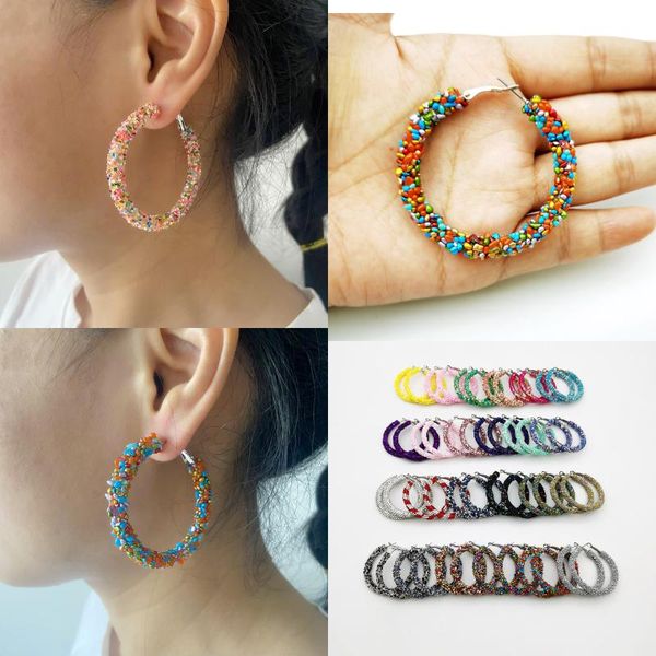 

new small hoop earring for women girls colorful round circle geometric statement earrings wedding party trendy jewelry gift, Golden;silver