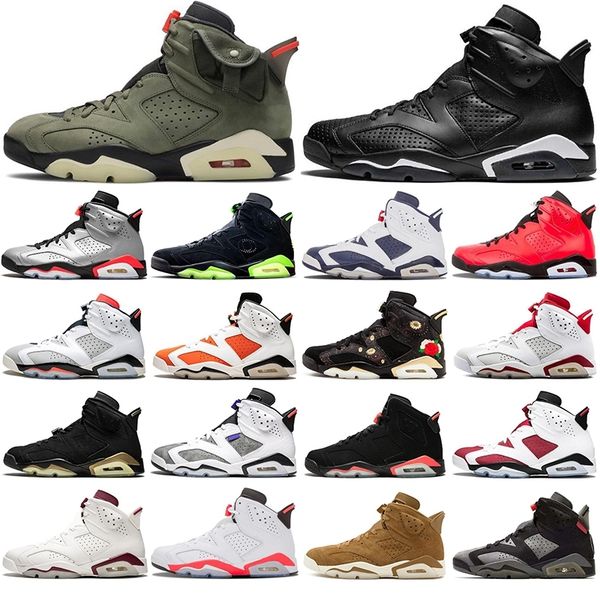 

jumpman 6 6s basketball shoes maroon tinker white infrared reflections of champion golden harvest mens trainers sport sneakers us 7-13