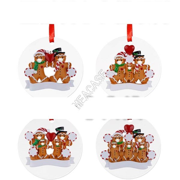 

рождественский орнамент diy рождественская елка кулон с пвх snowman face mask вручать игрушки партии остаться дома социального дистанцирован